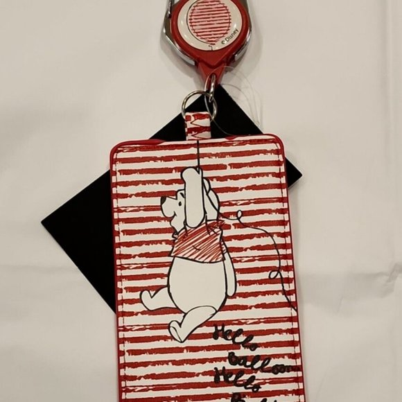 Disney Winnie the Pooh Piglet Red Balloon Retractable Lanyard NEW - Picture 2 of 12